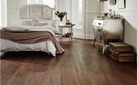 luxury vinyl flooring in bedroom